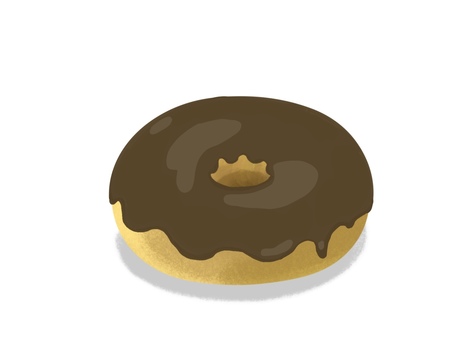 Chocolate donut with shadow, JPG and PNG Chocolate donut with shadow, donut, chocolate, snack, JPG and PNG
