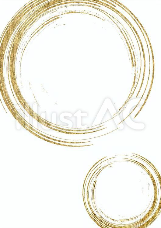 金箔_円_筆模様_縦2141 金箔,円,和柄のイラスト素材