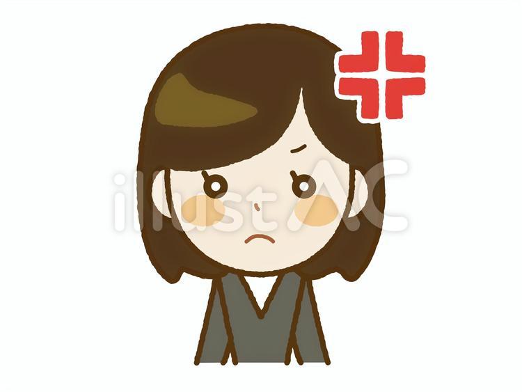怒る社会人女性A-22 人物,女性,社会人のイラスト素材