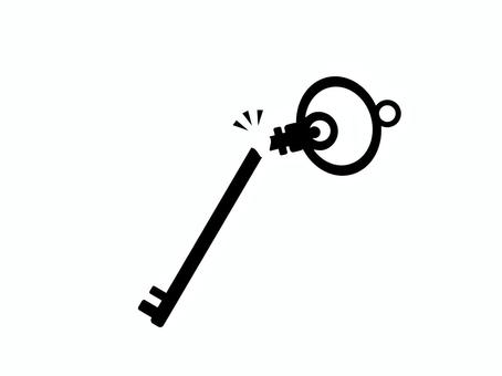 鍵 壊れる 鍵,壊れる,折れる,アンティーク,装飾,器具,開閉,シルエットのイラスト素材