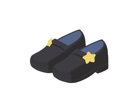 Illustration, sapatos, estrela, uma ilustração, 