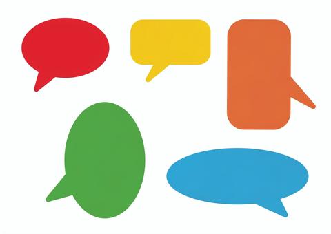 カラフルな吹き出しセット01