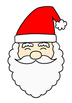 サンタクロース サンタクロース,クリスマス,顔,壁面,かわいいのイラスト素材