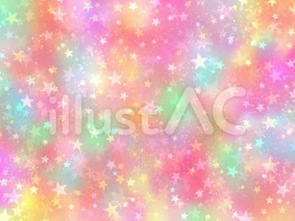 カラフル星空 壁紙