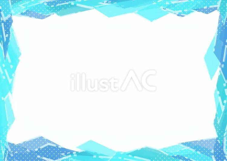 夏の抽象的なフレーム枠_4 夏,フレーム,枠のイラスト素材