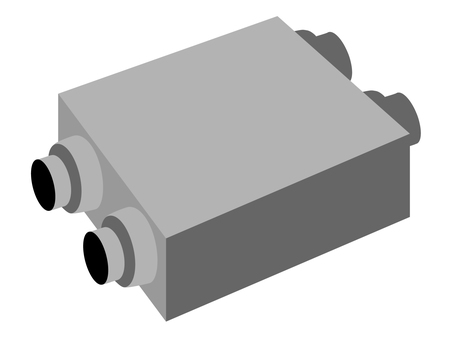 全熱交換器 空調,エアコン,換気,熱交換,ダクトのイラスト素材