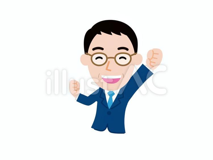 男性 ビジネスマン,会社,会社員のイラスト素材
