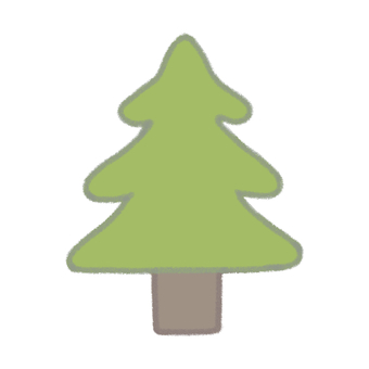 もみの木(濃い) もみの木,アイコン,シンプル,ゆるい,手描き,手書き,フリーハンド,デコレーション,装飾,鉛筆のイラスト素材