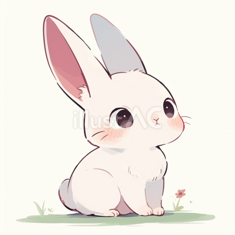 おめめぱっちりのうさぎ ウサギ,動物,かわいいのイラスト素材