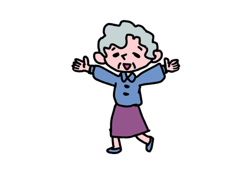 シニア女性 イラスト素材, シニア女性 イラスト素材, wong tuwa, a senior, lansia,