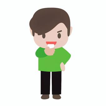 スマホを見て自身に満ちた男 男,スマホ,自信,笑顔,成功,ポジティブ,表情,現代,デジタル,テクノロジーのイラスト素材