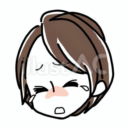 泣く女性の顔