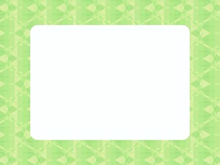緑の幾何学模様の四角フレーム93 フレーム,幾何学,背景,枠,飾り枠,囲み枠,緑,四角,四角形,長方形のイラスト素材