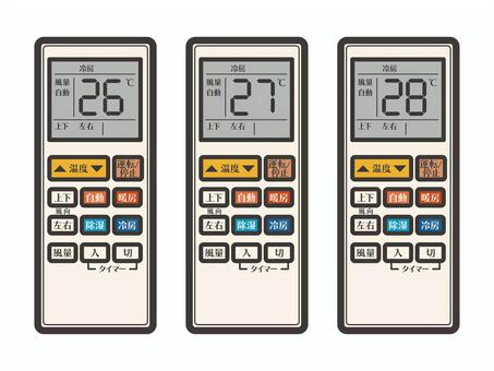 エアコンのリモコン（26〜28℃）01