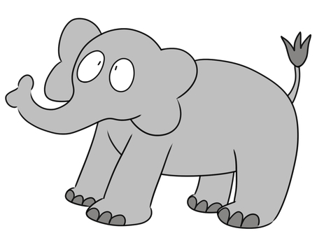 象のイラスト 象,動物,ぞう,生き物,動物園,アニマル,哺乳類,ゾウ,アイコン,横向きのイラスト素材