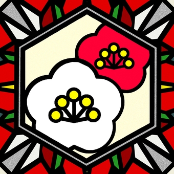 シームレスなモザイク　梅　o