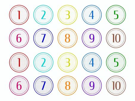 숫자의 일러스트 2종류 세트 그 16, JPG, PNG 및 AI 숫자의 일러스트 2종류 세트 그 16, 디지털, 디자인, 화려한, JPG, PNG 및 AI