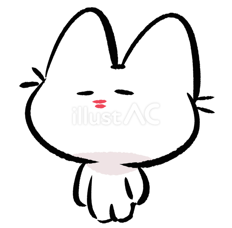 ゆるいネコの無表情・和風 ネコ,和風,無表情のイラスト素材