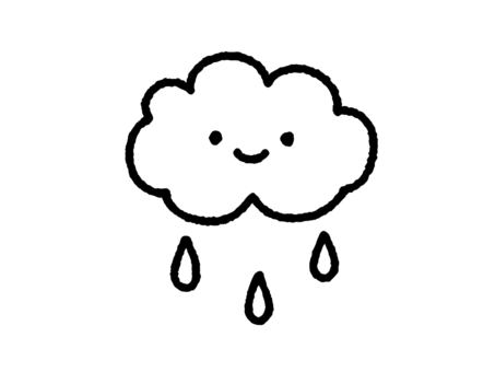 Illustration, rain, cloudy, face, 