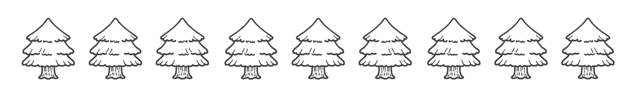 木の白黒手描きライン素材1 木,ライン,白黒,シンプル,手描き,もみの木,ツリー,植物,樹木,素材のイラスト素材