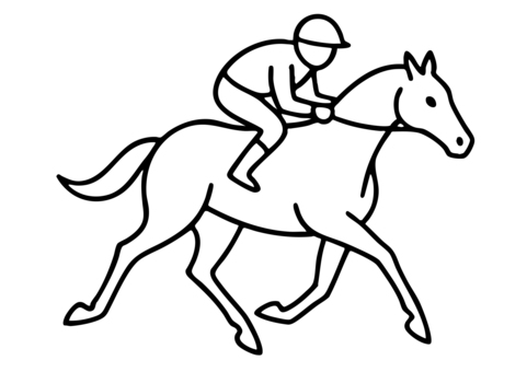 馬と騎手の年賀状イラスト 馬,競馬,騎手,乗馬,ジョッキー,年賀状,賀年,干支,午年,2026のイラスト素材