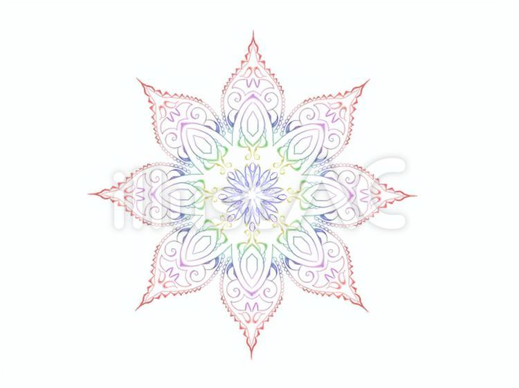 曼荼羅 曼荼羅,花,模様のイラスト素材