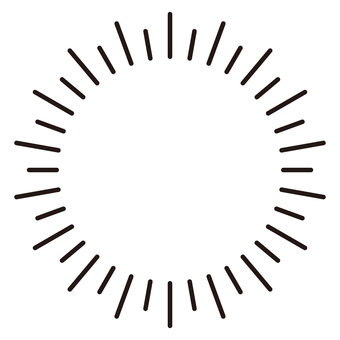 円形の光線のフレーム 光,円,線,黒,飾り,輪,フレーム,光輪,サンバースト,ラインのイラスト素材