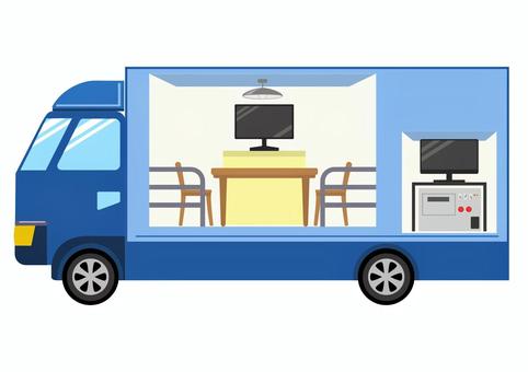起震車(地震体験車) 起震車,地震,体験,トラック,擬似体験,防災,訓練のイラスト素材