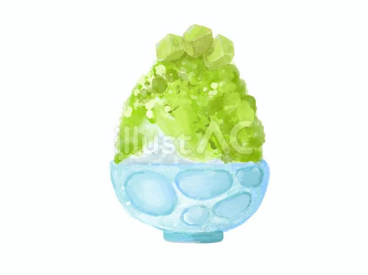 かき氷　メロン かき氷,メロン,夏のイラスト素材