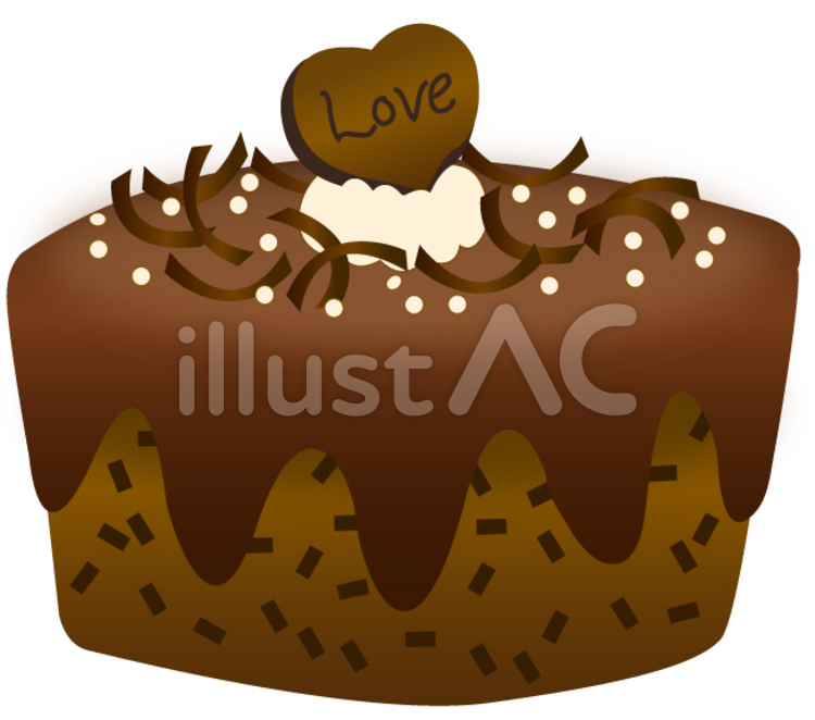 ビターチョコケーキイラスト No 無料イラストなら イラストac