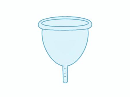 月経カップ2（上向き） 月経カップ,生理用品,生理,性教育,やさしい,手描き,かわいいのイラスト素材