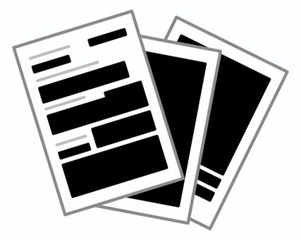 黒塗りの公文書 黒塗り,文書,書類,行政,資料,公文書,隠蔽,紙,シンプル,物のイラスト素材