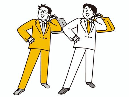 上を向く若い男性ビジネスマンセット 男性,ビジネスマン,上,見上げる,ポーズ,全身,ビジネス,スーツ,やる気,学生のイラスト素材