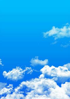 【縦】空と雲の幻想的な背景素材青白 青,白,水色,空,雲,背景,青空,コピースペース,縦位置,白い雲のイラスト素材