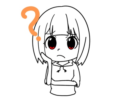 Hatena face girl (line drawing), JPG and PNG Hatena face girl (line drawing), hatena, face, girl, JPG and PNG