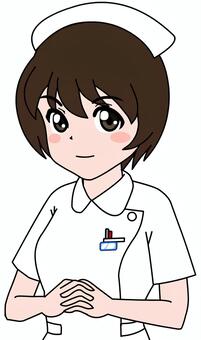 ナースちゃん(上半身) ナースちゃん(上半身) ナース,看護婦,看護師のイラスト素材
