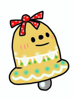 クリスマスベル ベル,鈴,鐘,クリスマス,手書き風,ポップ,可愛いのイラスト素材