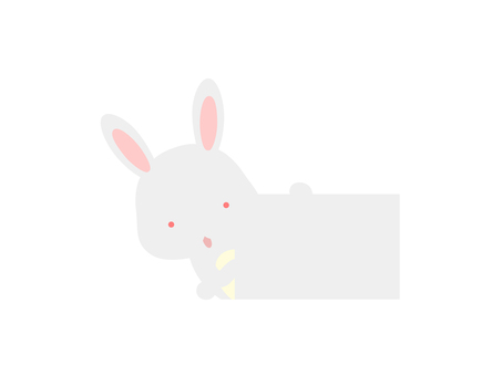 パネルを持つウサギのミニマル パネル,ボート,言葉,伝える,ウサギ,ミニマルのイラスト素材