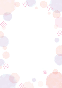 円のフレーム28 フレーム,背景,円,水彩,かわいい,枠,丸,ドット,カラフル,柔らかいのイラスト素材