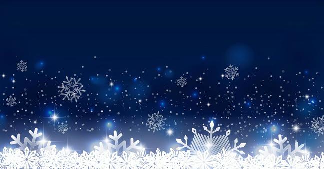 キラキラのホワイトクリスマスの背景素材 キラキラのホワイトクリスマスの背景素材 雪,冬,結晶,背景,フレーム,見出し,タイトル,チラシ,セール,クリスマスのイラスト素材