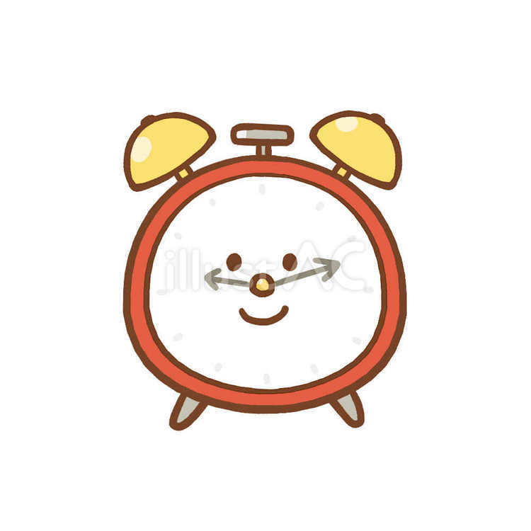 目覚まし時計のイラスト 目覚まし時計,かわいい,シンプルのイラスト素材