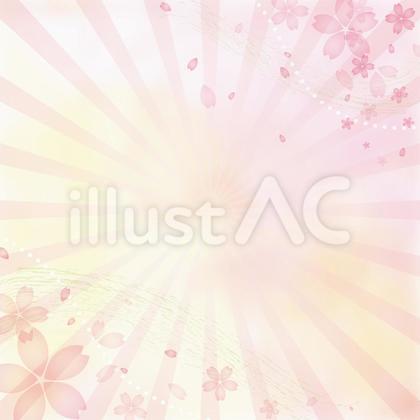 放射線・集中線_桜グラデ背景