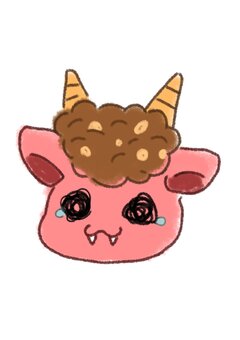 赤鬼 赤鬼,お面,角,涙目,節分,豆まき,鬼は外,行事,子ども向け,かわいいのイラスト素材
