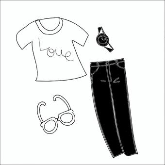 ファッションのイラスト 洋服,アパレル,パンツのイラスト素材