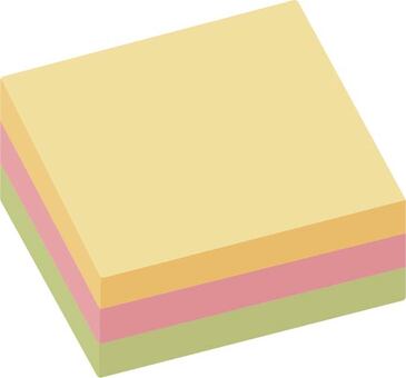 カラフルな付箋紙のイラスト 付箋,ふせん,メモ,文房具,事務用品,ステーショナリー,紙,ノート,伝言,連絡のイラスト素材