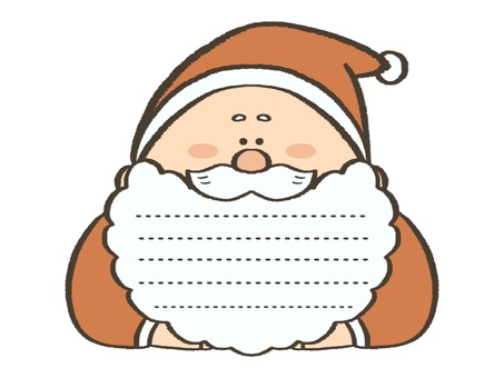 サンタクロースのメッセージフレーム２ サンタクロース,サンタ,ヒゲ,髭,男性,白髪,クリスマス,帽子,かわいい,シンプルのイラスト素材