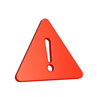 三角形の注意マークの3Dアイコン2 注意,禁止,マーク,アイコン,ビックリマーク,エクスクラメーション,警告,アラート,注目,エラーのイラスト素材