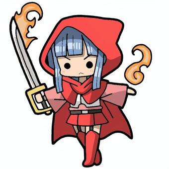 魔法剣士 剣士,魔法,武器,ファンタジー,剣,炎,人物のイラスト素材