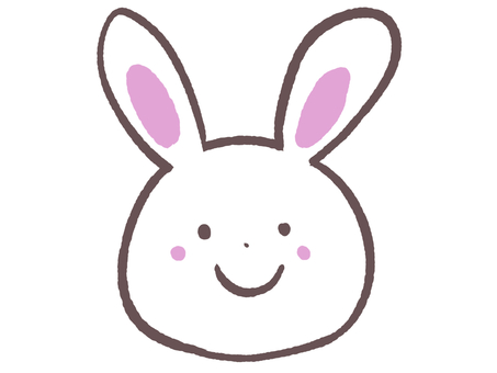 可愛い動物の表情うさぎの顔