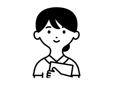 笑顔で書類を持つ女性看護師 女性,人,看護師,ナース,病院,問診,書類,持つ,チェック,診察のイラスト素材